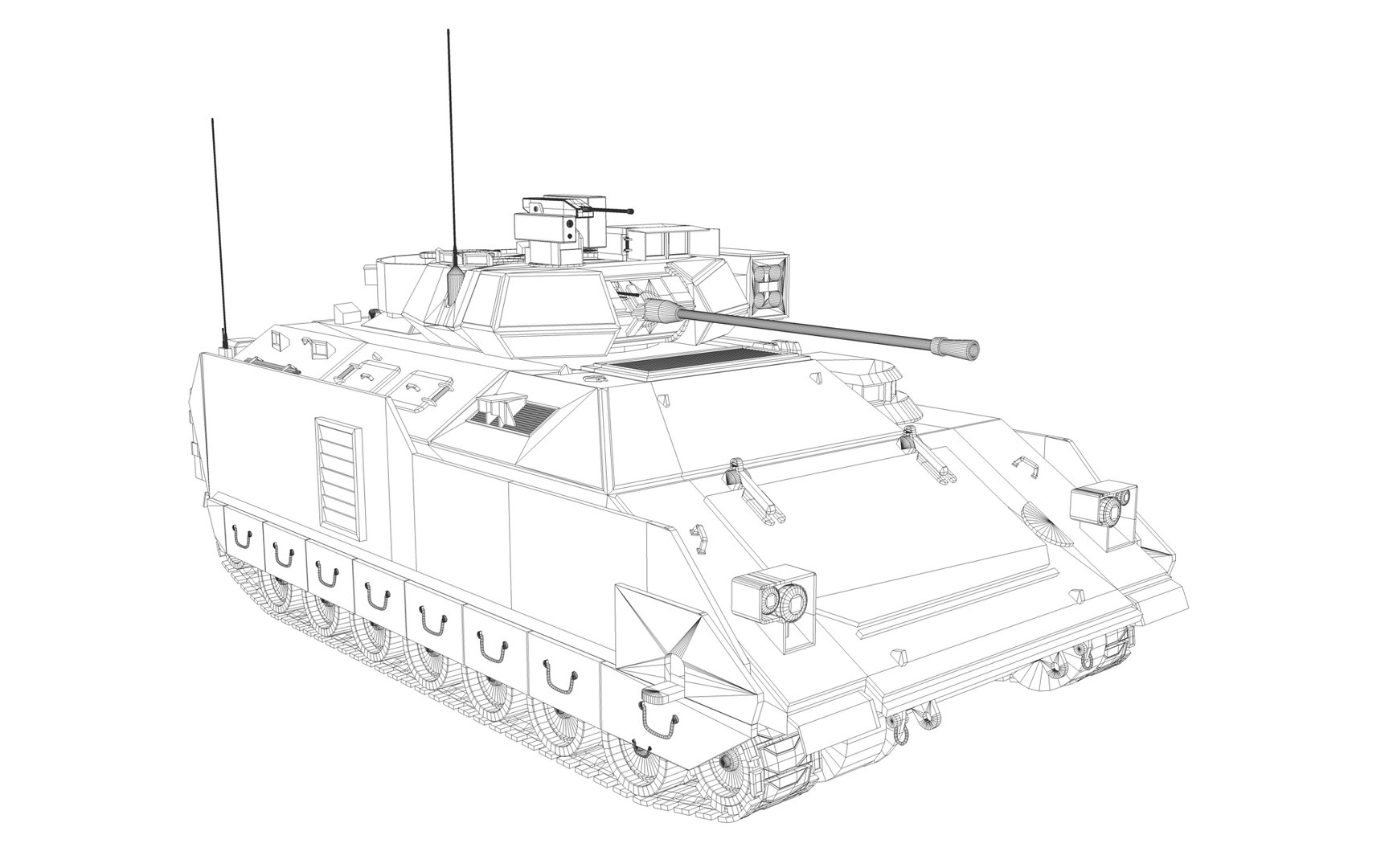 M3a3 Bradley Apc 3d Model