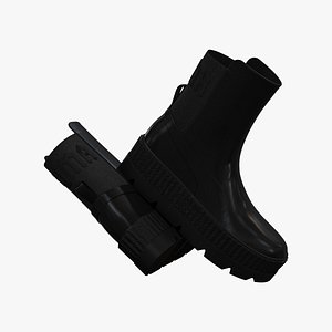 Puma x Fenty Chelsea Boots Black 3D model