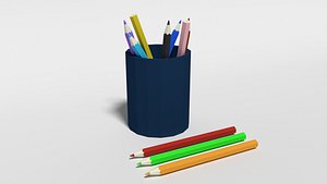 colored pencils 3D