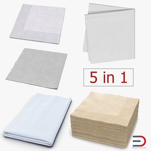 Napkins 3D Models Collection 2