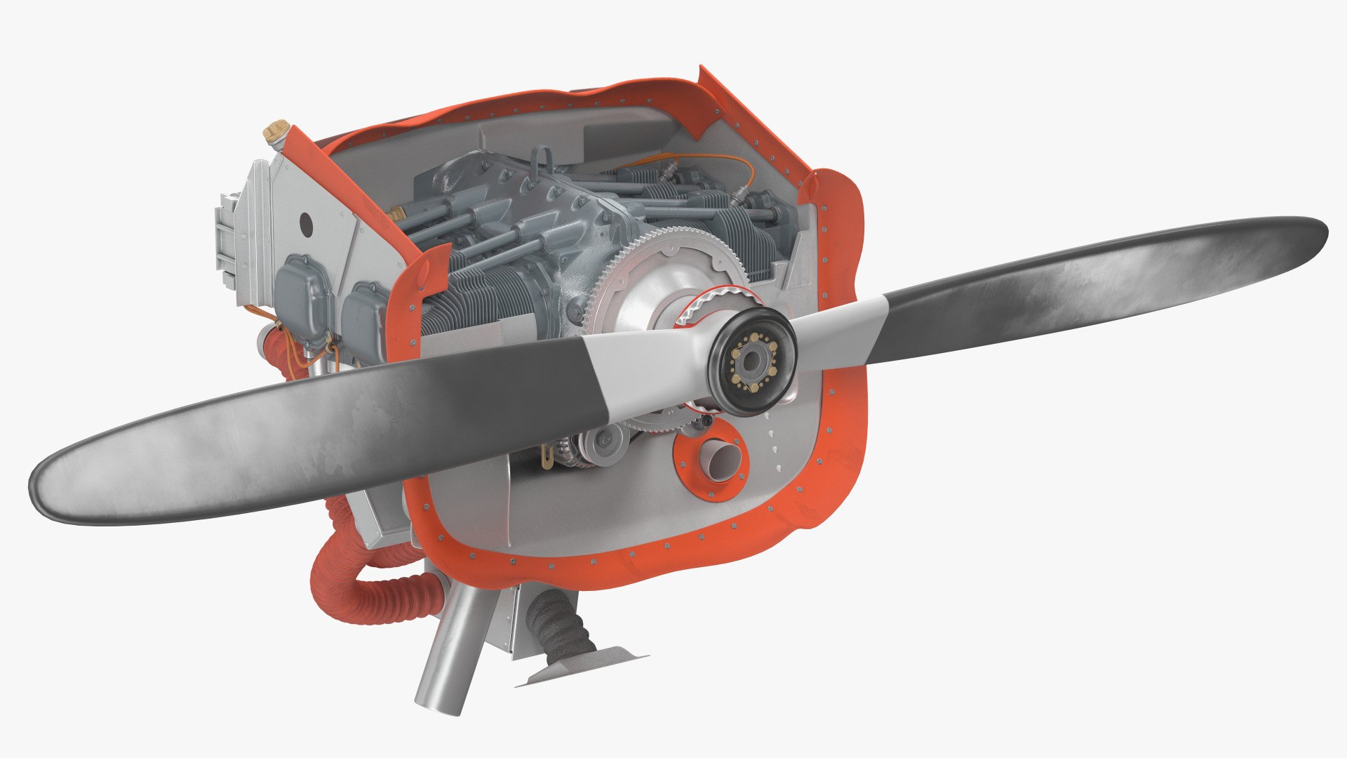Lycoming O 320 Piston Aero Engine New 3D model preview