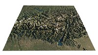Central European Alps large scale terrain