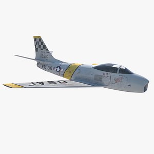 3D north american f-86 sabre