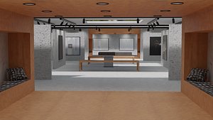 Huge Vr gallery low poly model