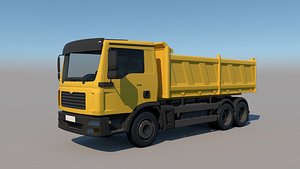 3D rigged lorry truck model