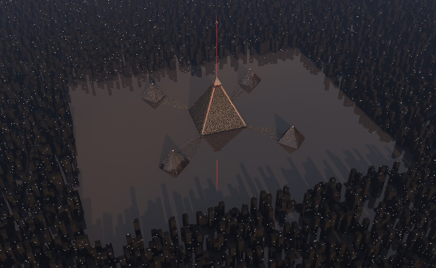 Pyramid Alien City Model - TurboSquid 1382963