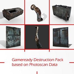 3D gameready destruction pack photoscan