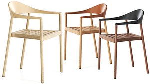 Monza Iroko by Plank Chair 3D model