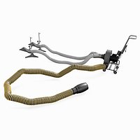 Adjustable Car Exhaust Suction Hose Yellow Rigged for Maya