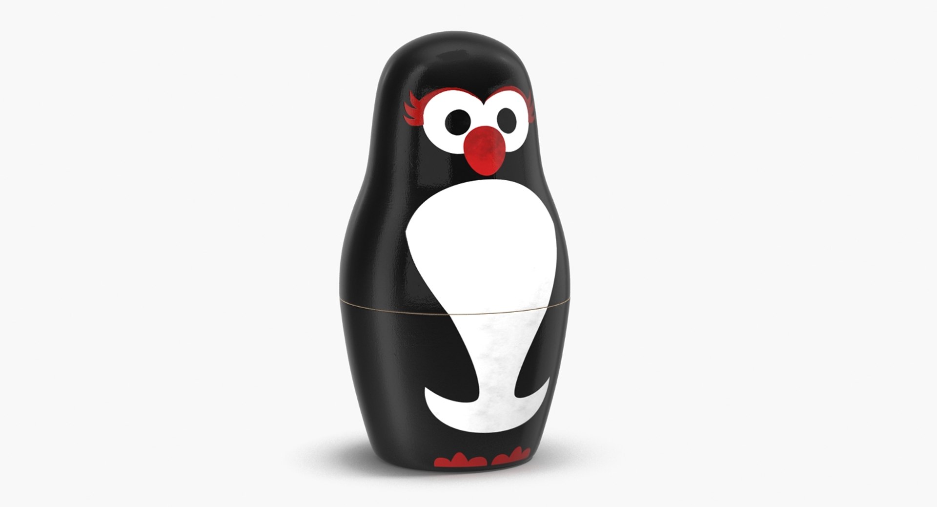 Penguin Nesting Doll 3D model preview