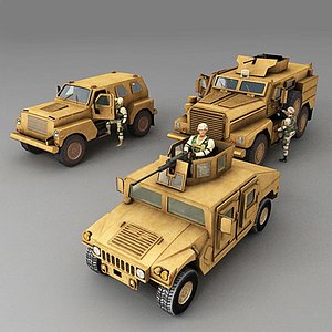 3d model cougar soldiers