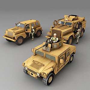 US Soldiers and vehicles