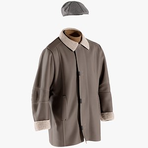 coat hat pullover 3D model