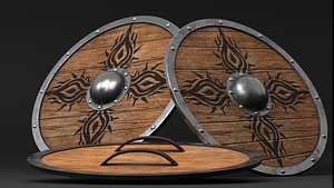 3D Viking Shield Escudo Viking