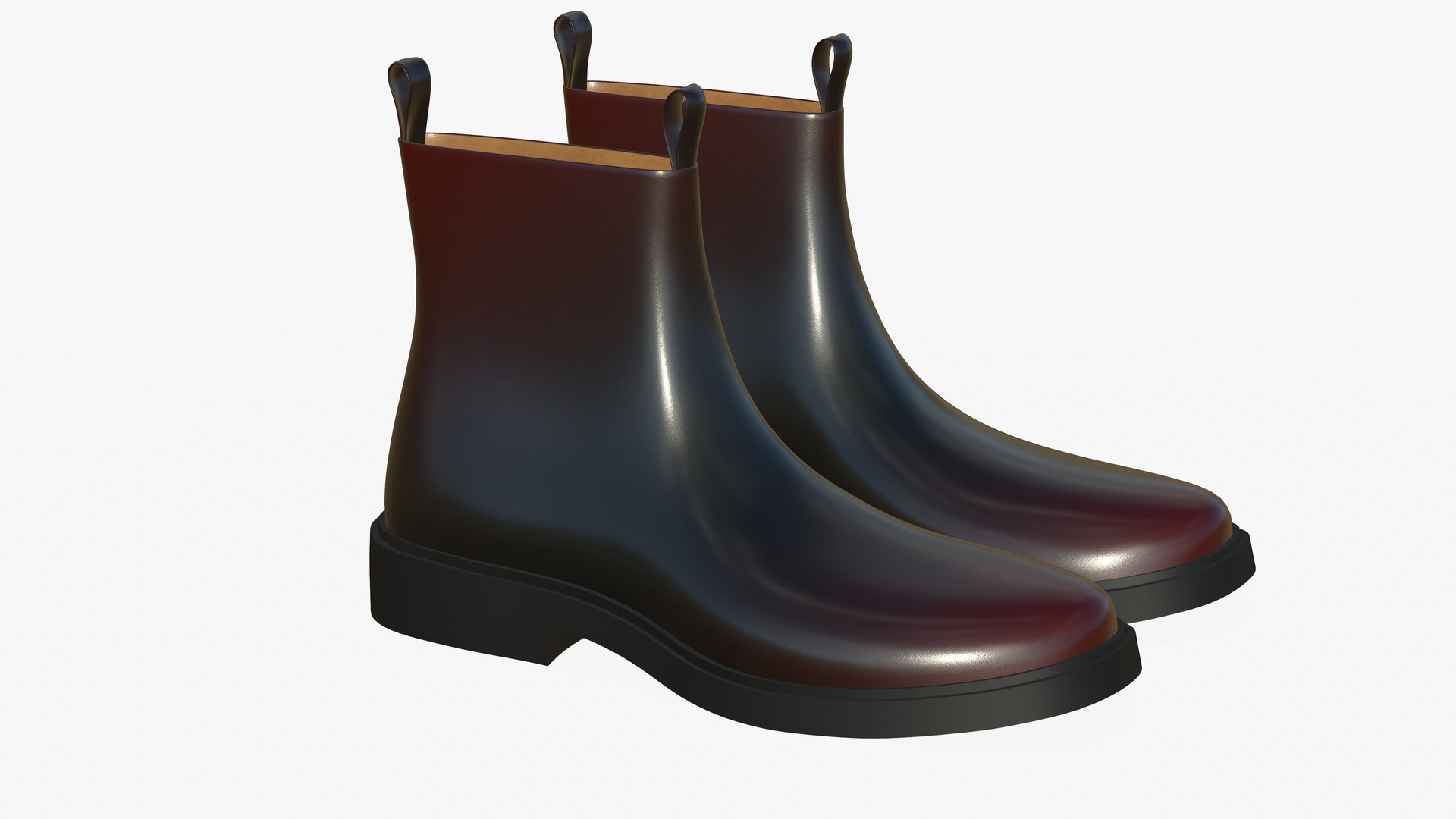 3D Leather Boots Realistic Modern Design Model - TurboSquid 1963349