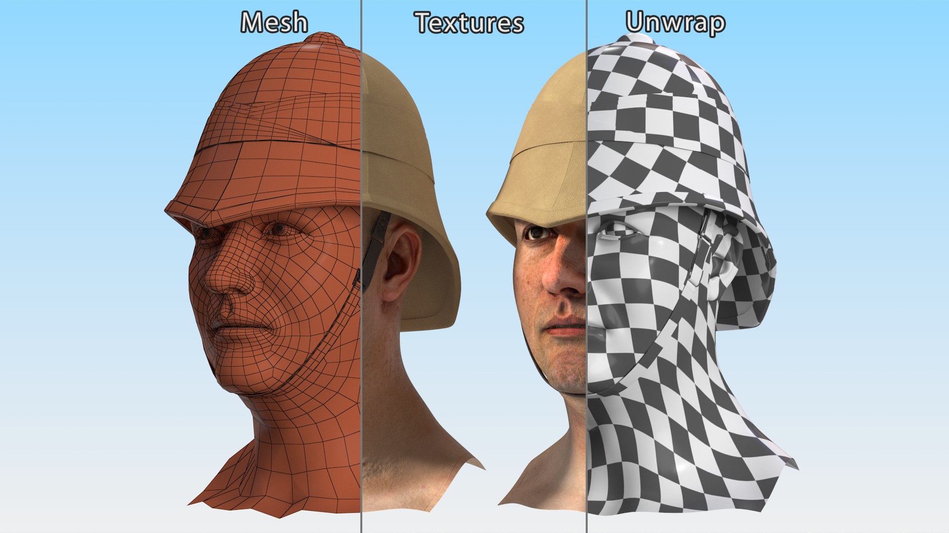 Beige Pith Helmet on Male Head 3D model https://p.turbosquid.com/ts-thumb/H9/Ze1OYL/PW/beige_pith_helmet_on_male_head_009/jpg/1750133201/1920x1080/fit_q87/47edfff8e875f7dd1bf855fc243287349dbc54bb/beige_pith_helmet_on_male_head_009.jpg