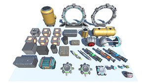 Sci-Fi Environment  Prop 3D Model Pack