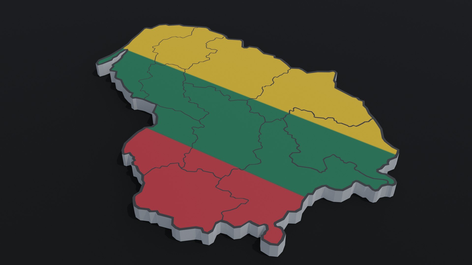 Political Map Of Lithuania 3D - TurboSquid 1749423