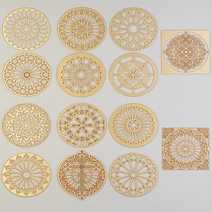 3D stained glass 14 pieces