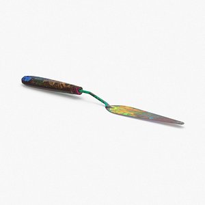 palette knife dirty 1 3d model