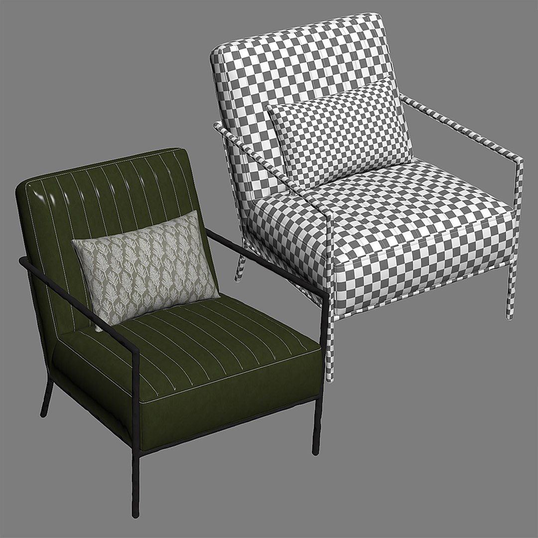 Pratt Leather Metal Frame 3D Model TurboSquid 1595859