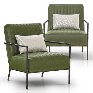 Pratt Leather Metal Frame Chair