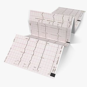 3D Medical ECG Paper Roll