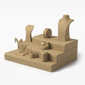 Display Case with Gold Jewelry