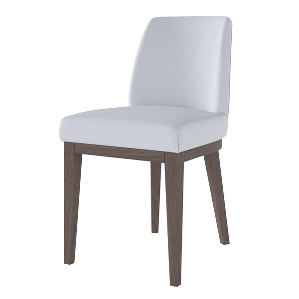 MORGAN CURVED BACK FABRIC DINING SIDE CHAIR 3D model