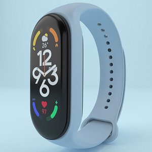 Xiaomi Mi Smart Band 7 Blue 3D model