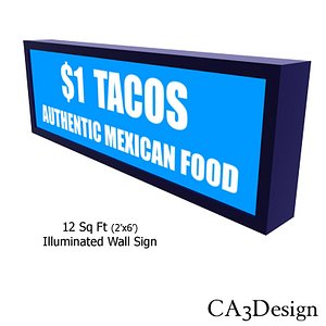 maya illuminated wall sign