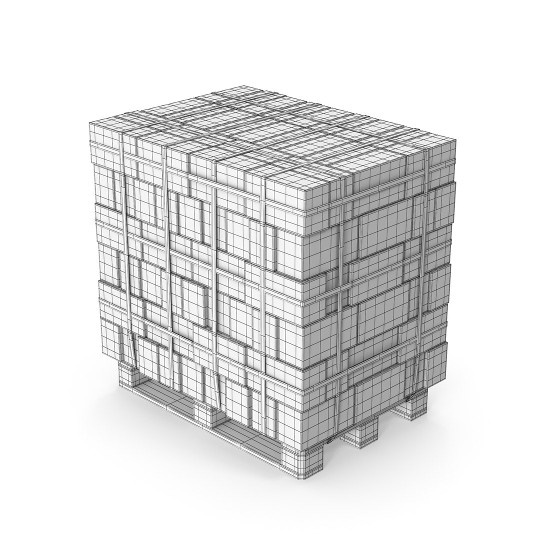 3D Concrete Blocks On Wood Pallet - TurboSquid 2141217