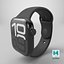 Apple Watch Series 10 Black with Rubber Strap and Display On