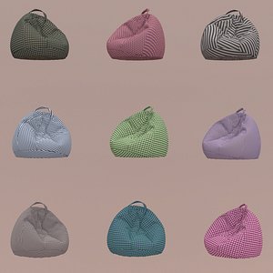 3D soft beanbags colored