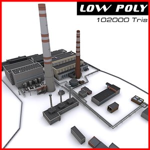 3d thermal power station model