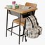 Student Desk 3D model