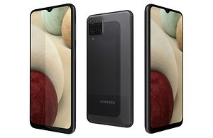 Samsung Galaxy A12 Black Low Poly