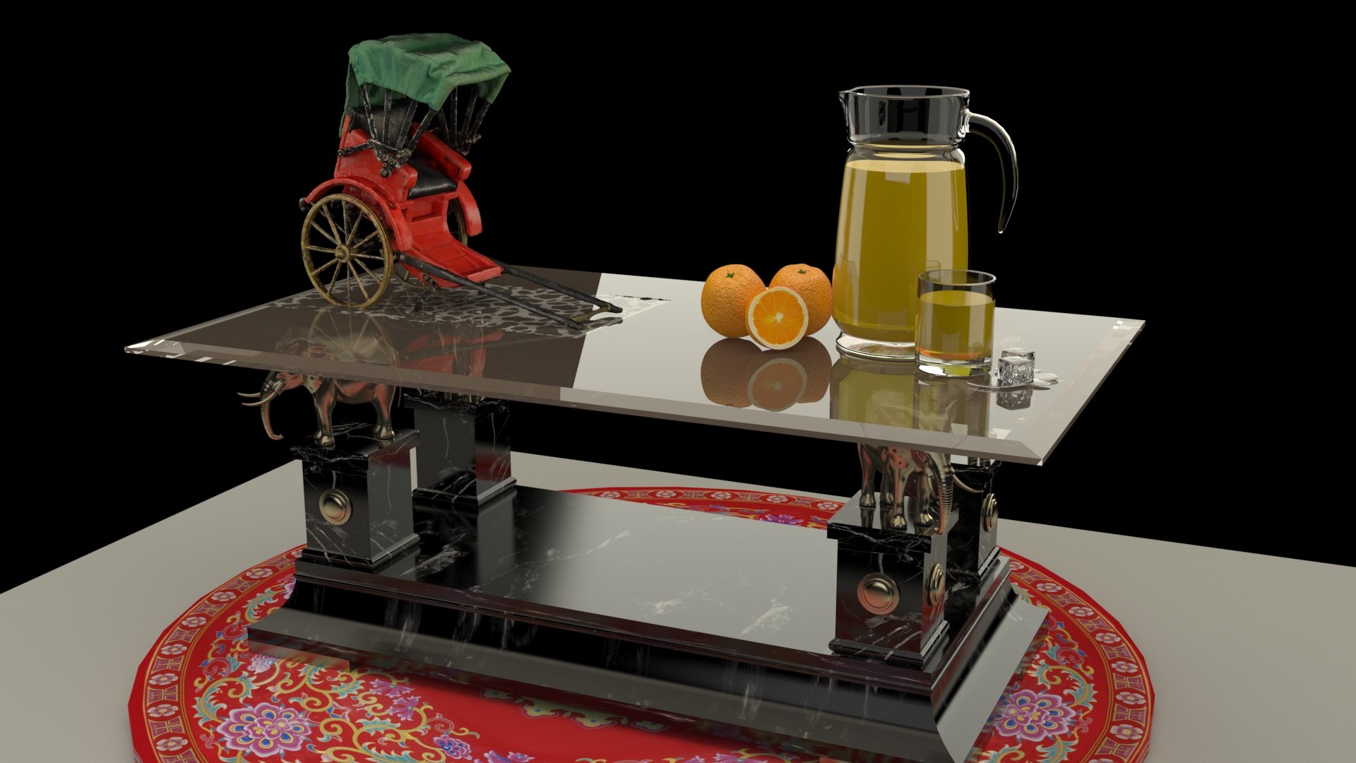 3D Chinese Rickshaw Model - TurboSquid 2129524