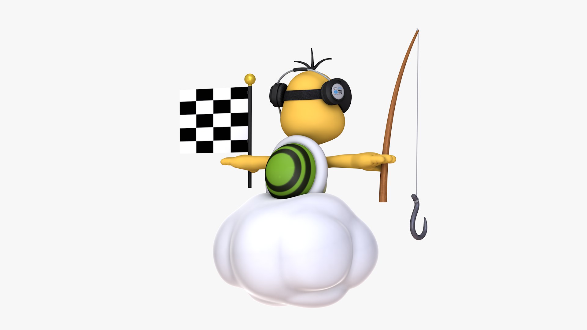 3d Mario Kart Lakitu Cloud Model Turbosquid 1562792 9546