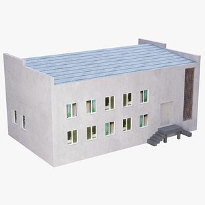 Brutalism Old Soviet Building 3D model
