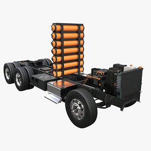 Hydrogen Semi-Truck Chassis 3D model