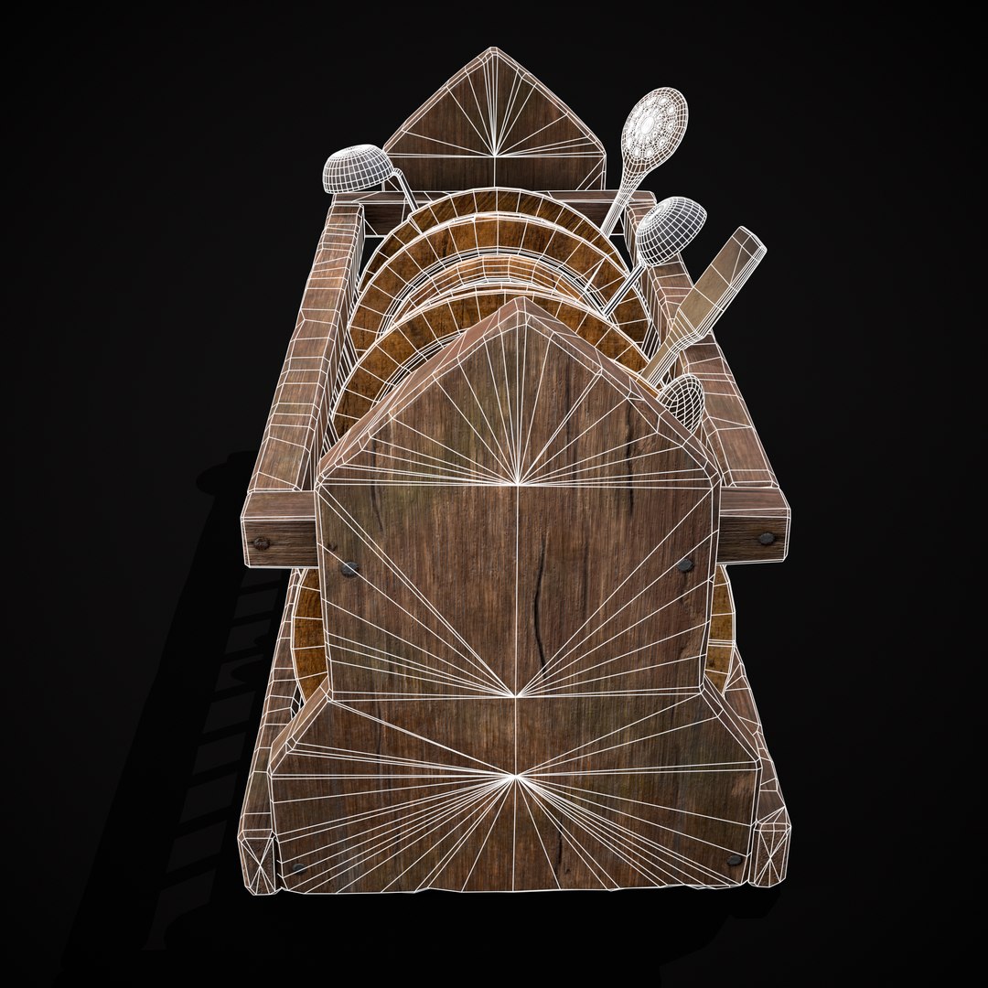 3D Medieval Small Dish Rack Model - TurboSquid 2384866
