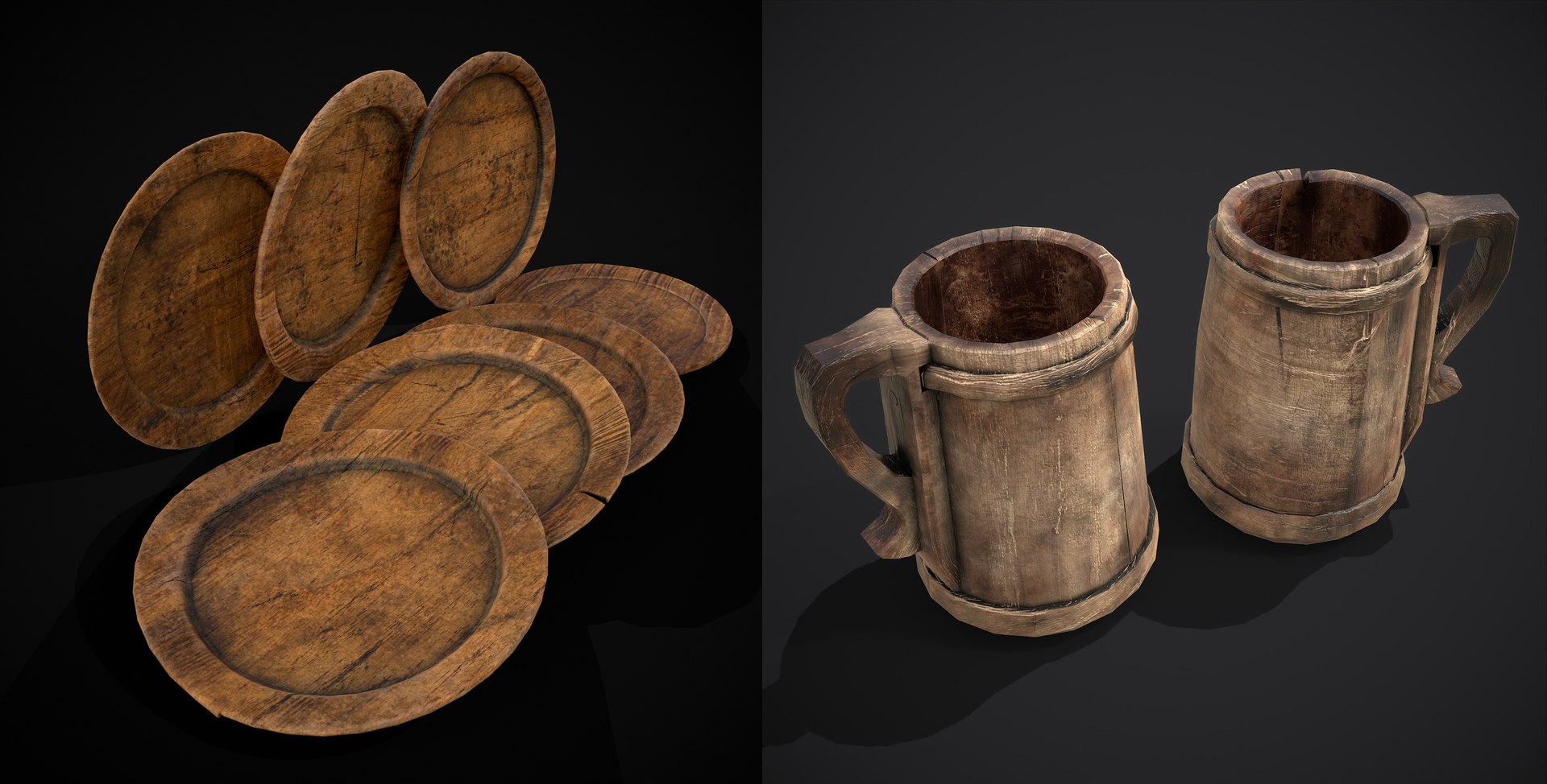 3D Medieval Small Dish Rack Model - TurboSquid 2384866