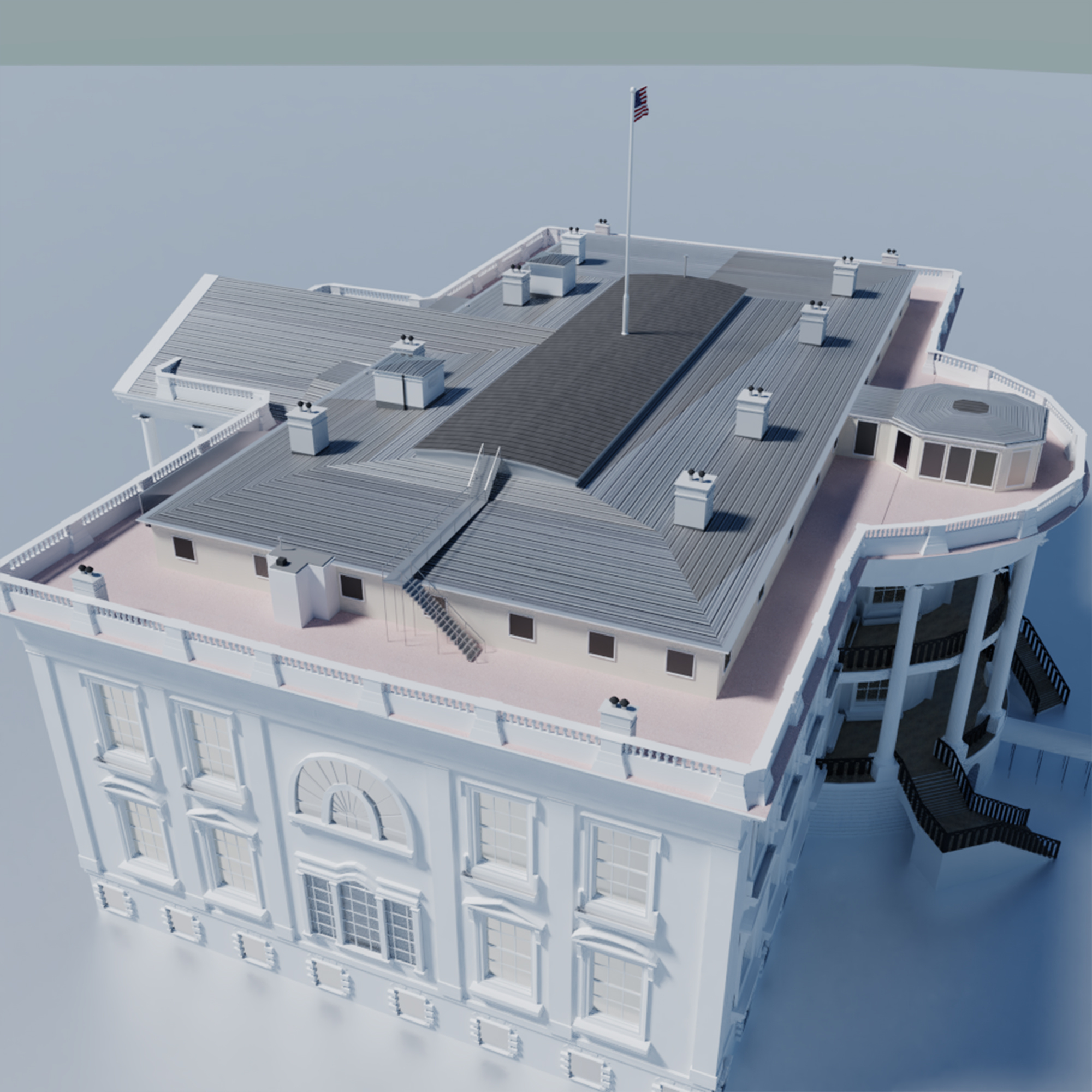modèle 3D de La maison Blanche