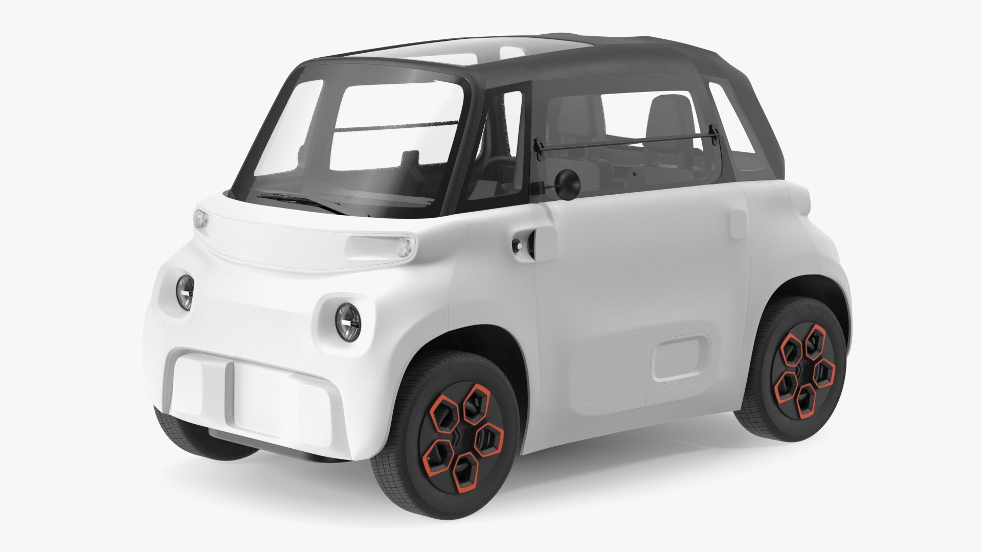 Urban Electric Scooter Simple Interior 3D model preview