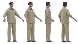 Man in Casual Outfit 9 - Male - Rigged Humanoid Skeleton