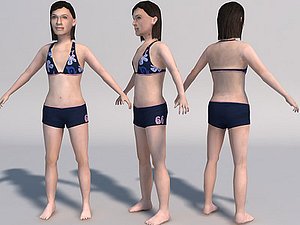 3d teenager girl games model