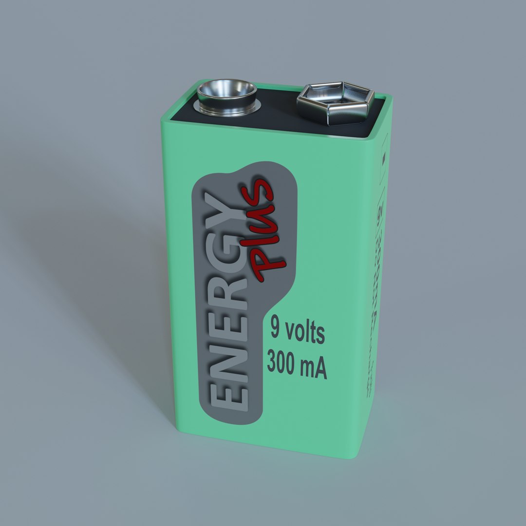 3D Model 9v Battery BLEND TurboSquid 2071707