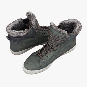 Suede and Fur Snow Boots