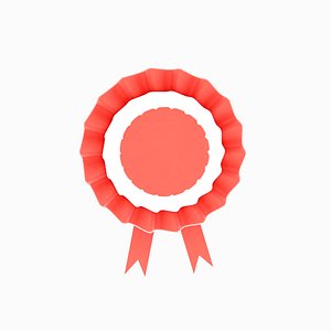 3D Rosette Ribbon - 3D Asset